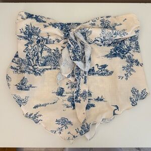 Cider Cream and Blue Printed Top